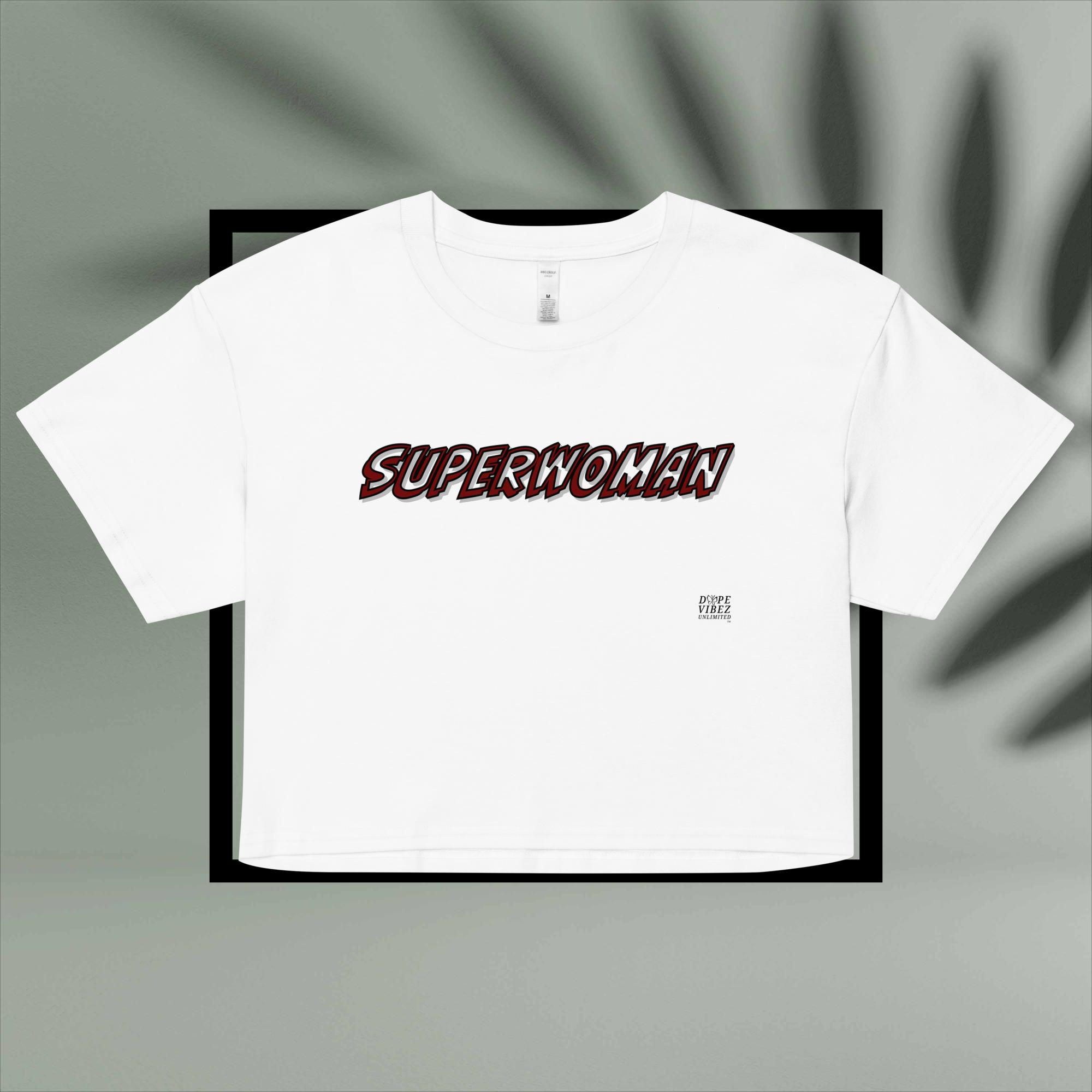 DOPE VIBEZ UNLIMITED Queens - SUPERWOMAN (BURG) Women’s crop top