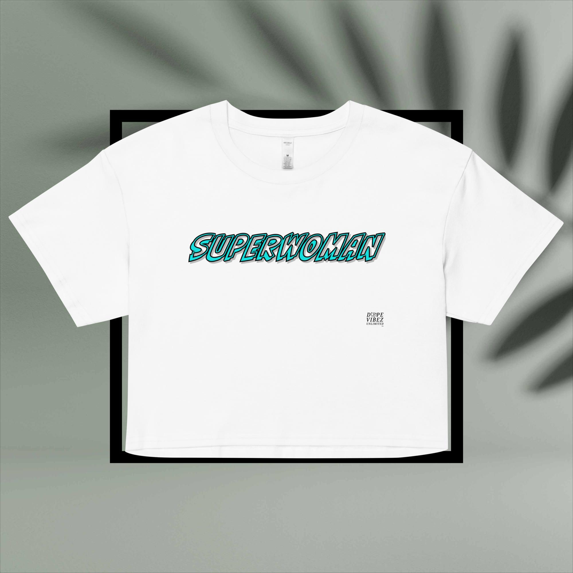 DOPE VIBEZ UNLIMITED Queens - SUPERWOMAN (TURQ) Women’s crop top