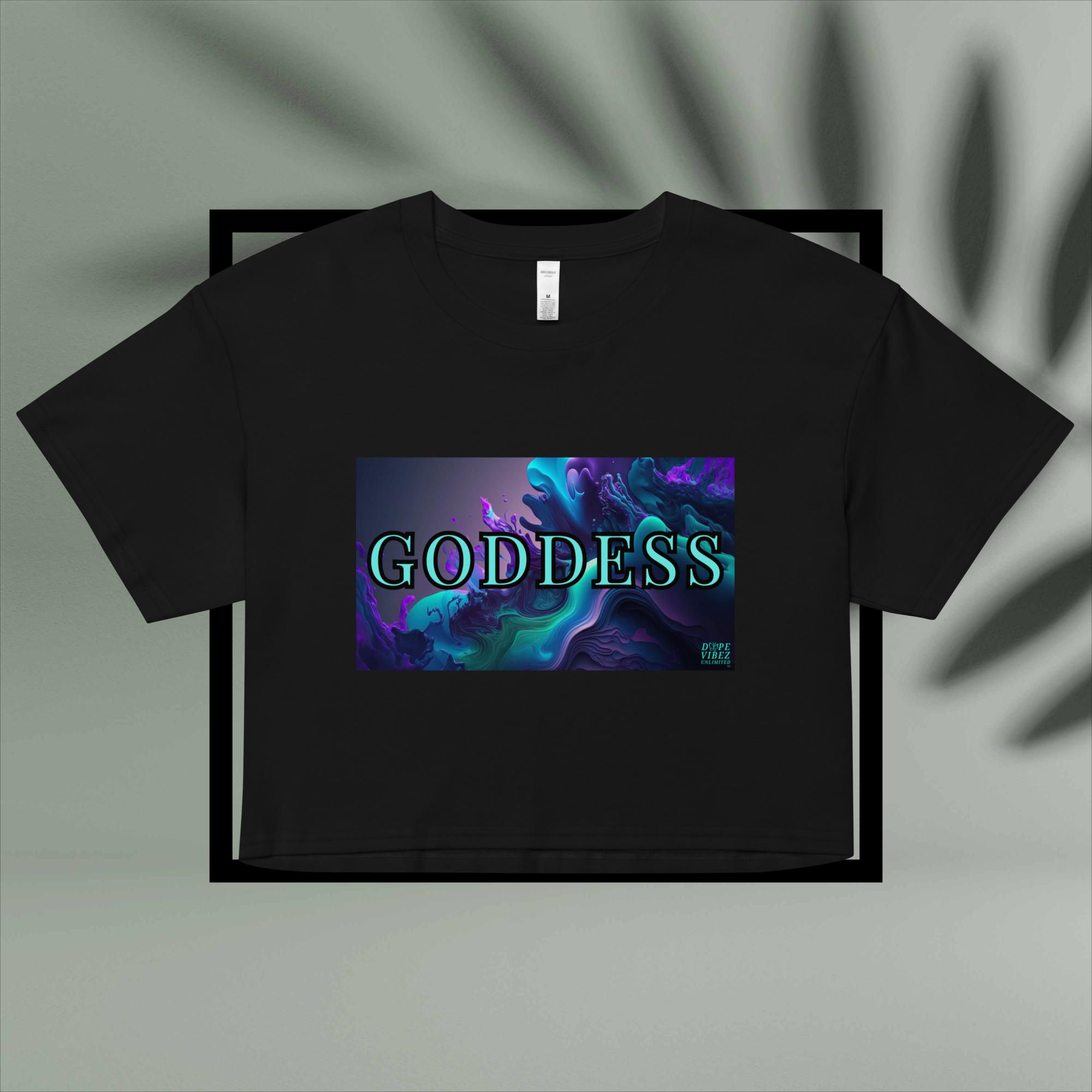 DOPE VIBEZ UNLIMITED Queens - GODDESS (TURQ) Women’s crop top