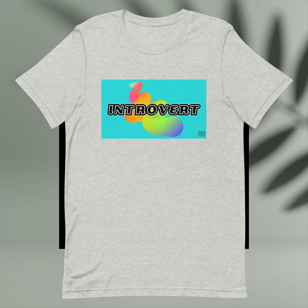 Thumbnail: DOPE VIBEZ UNLIMITED - INTROVERT (Trq) Unisex t-shirt