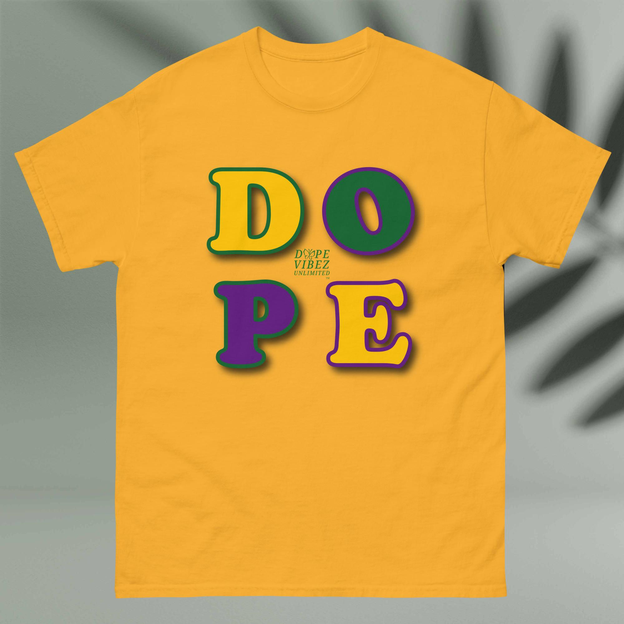 DOPE VIBEZ UNLIMITED - DOPE (Mardi Gras) Unisex classic tee