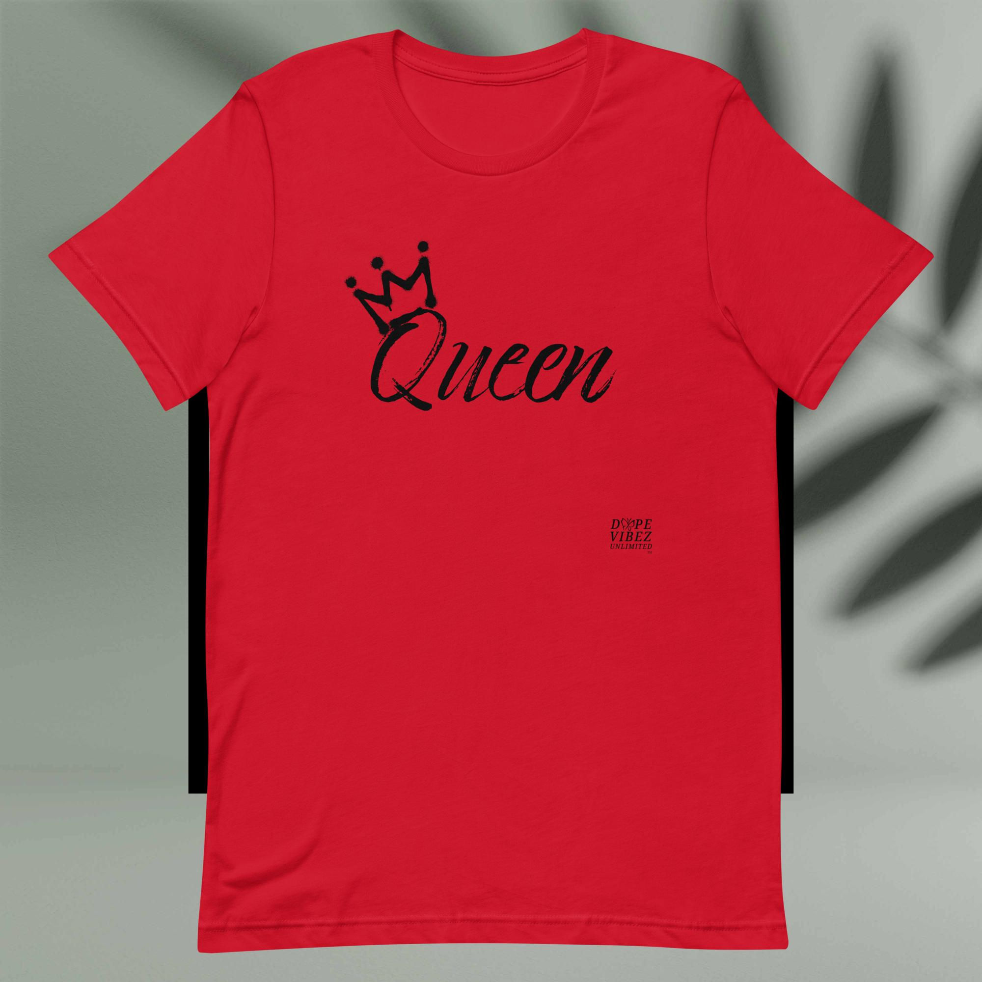 DOPE VIBEZ UNLIMITED Queens - Queen (Blk) Unisex t-shirt