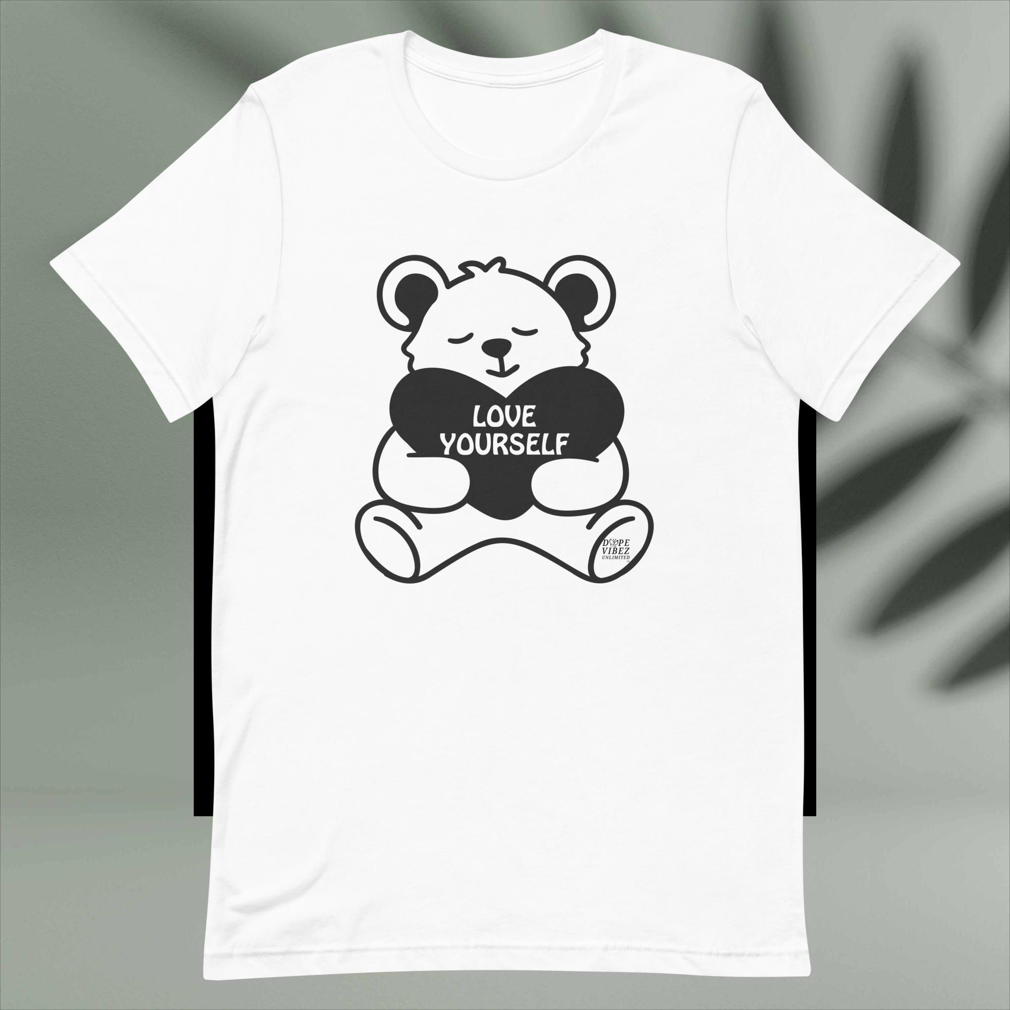 DOPE VIBEZ UNLIMITED - LOVE YOURSELF BEAR (BLK) Unisex t-shirt