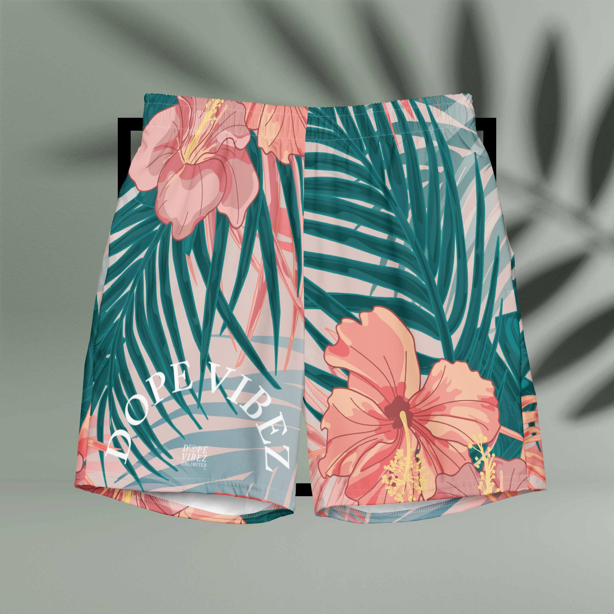 DOPE VIBEZ UNLIMITED Kings - DOPE VIBEZ (Wht) Recycled Swim Trunks