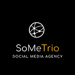 SoMeTrio, social media agency Logo. Dark version.