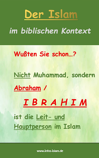 Deckblatt der digitalen Broschüre ‚Der Islam im biblischen Kontext‘ mit Fokus auf Abraham als Leitfigur im Islam