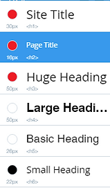 Select your Headings