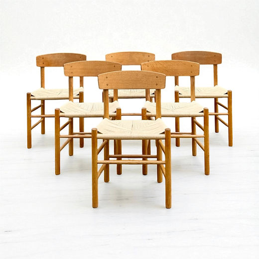 Mid Century Børge Mogensen for FDB J39 Dining Chairs (1969