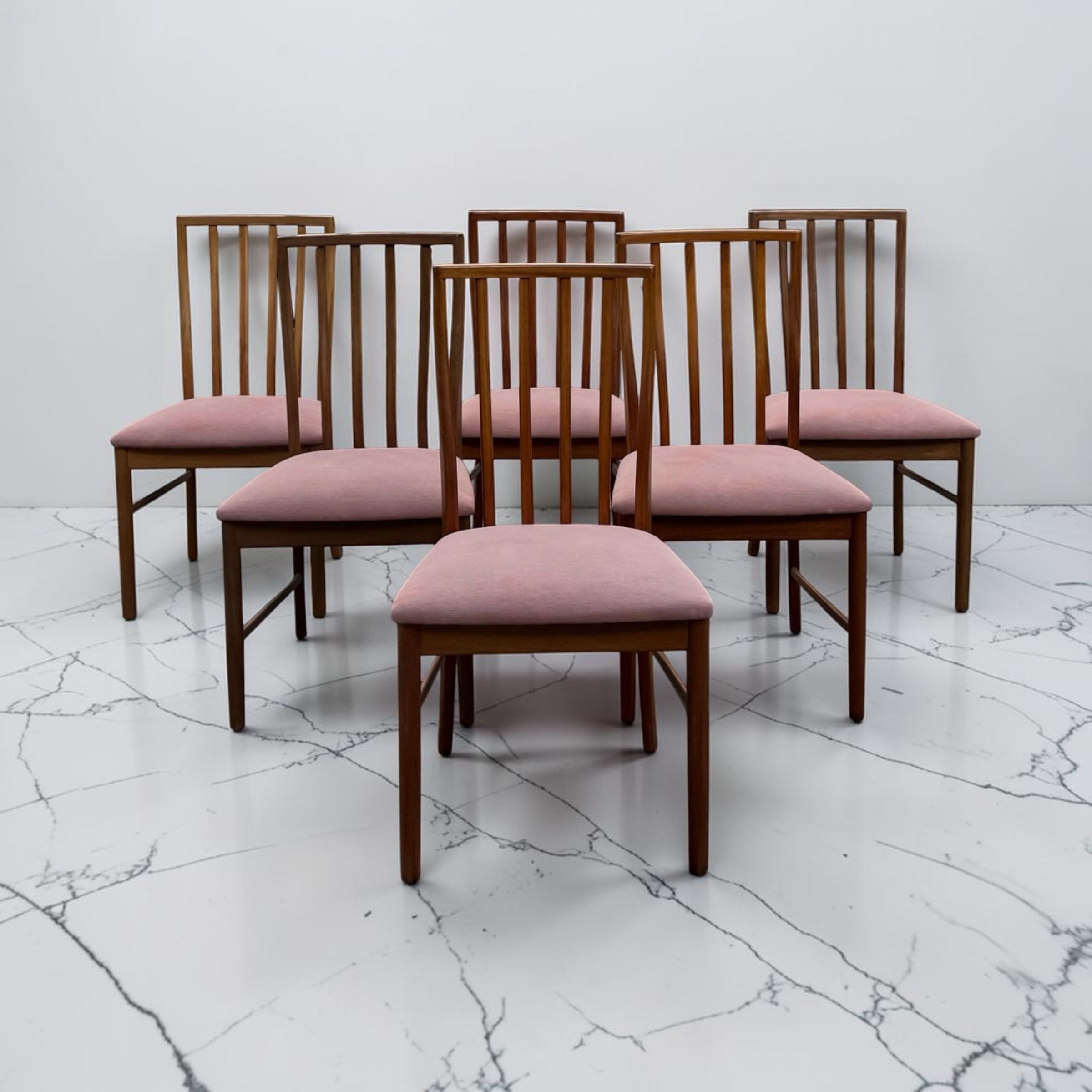 Mid Century Modern Teak Dining Chairs by A.H. McIntosh - Set of Six