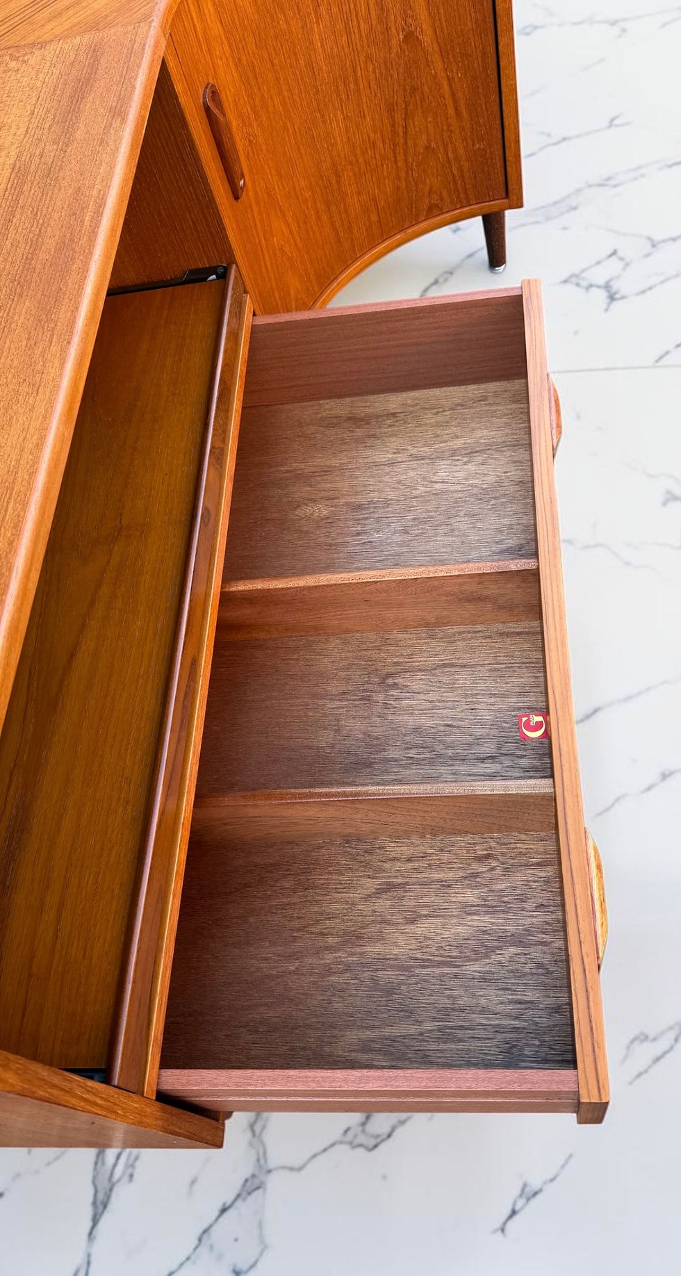 Thumbnail: Vintage G Plan Fresco Mid-Century Teak Corner Media Unit / Sideboard