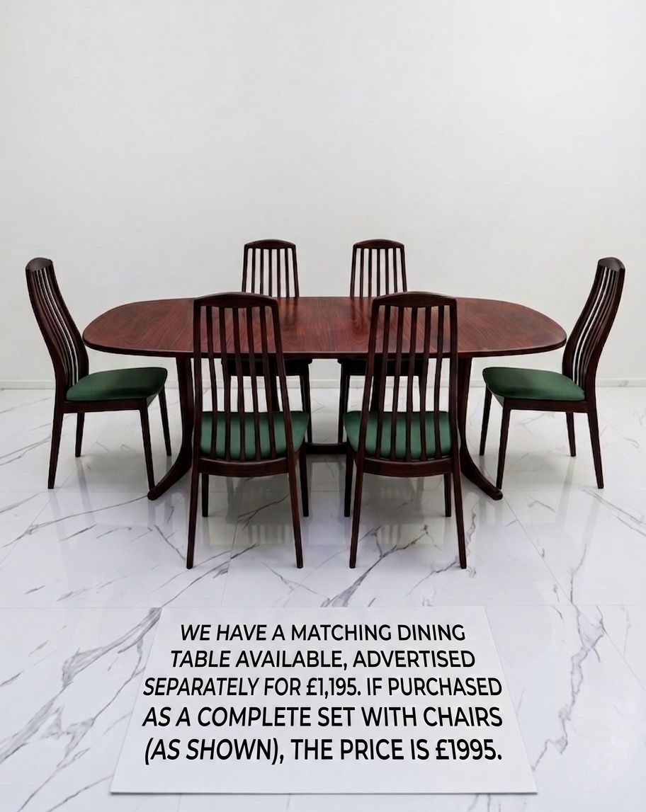 Thumbnail: Mid Century Modern Danish Rosewood Dining Chairs by Preben Schou (Set of Six)