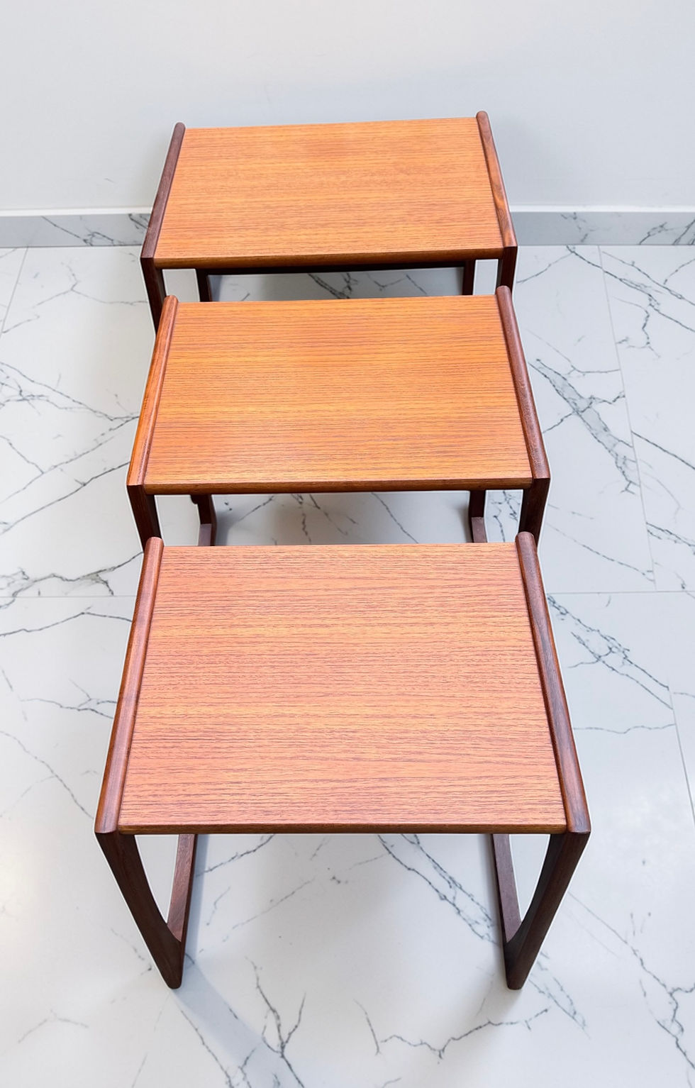 Thumbnail: Mid Century G Plan Quadrille Teak Nest Of Tables