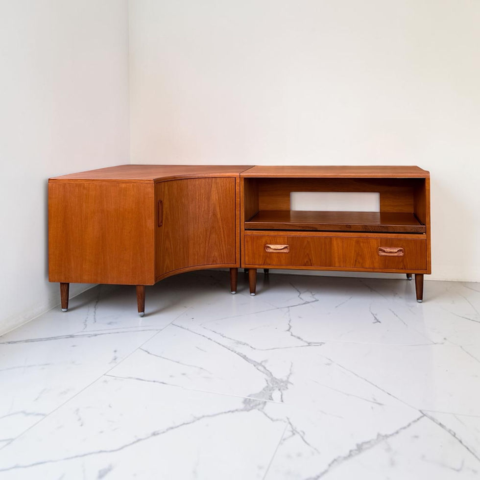 Thumbnail: Vintage G Plan Fresco Mid-Century Teak Corner Media Unit / Sideboard