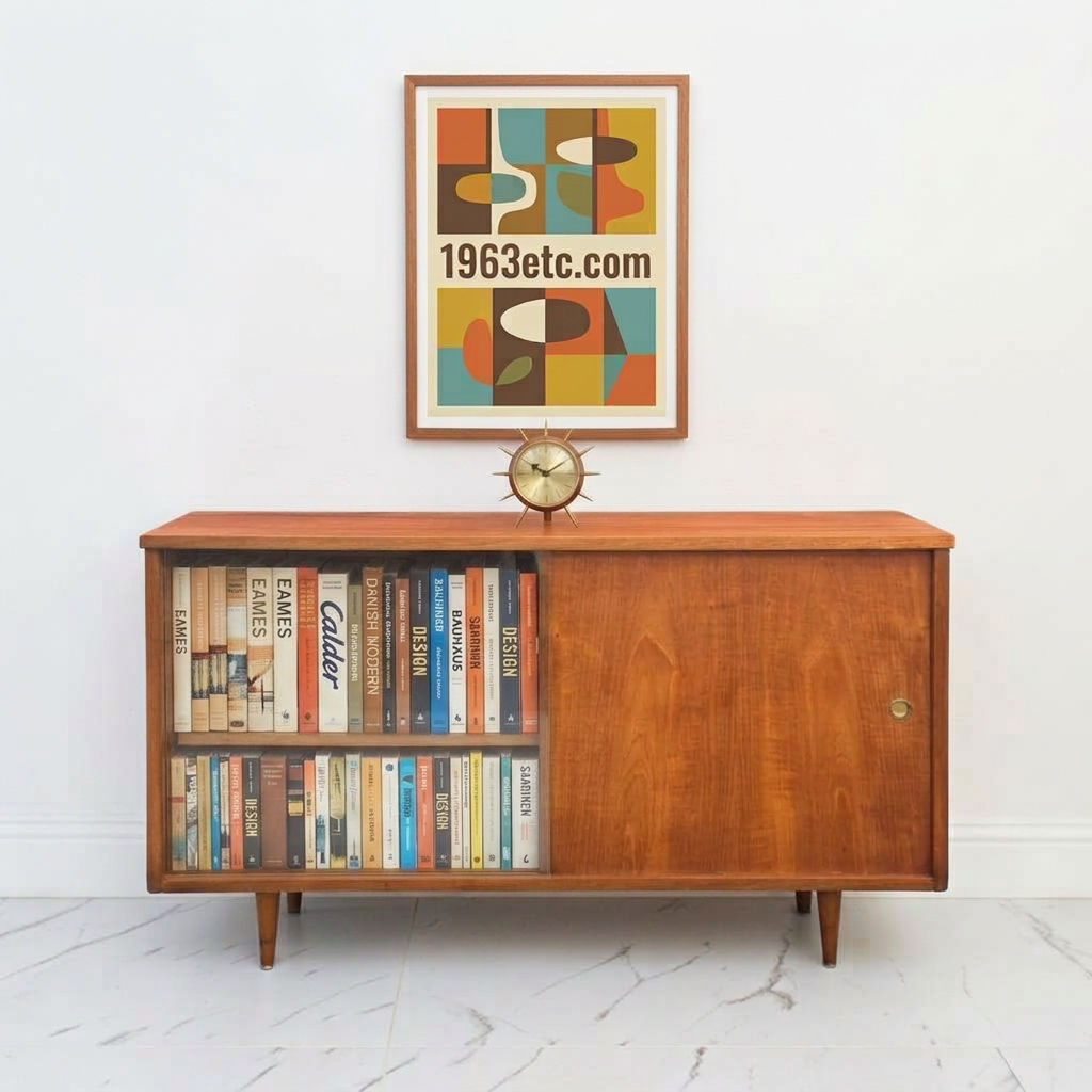 Mid-Century 1960s Teak Bookcase / Storage Cabinet