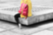 Girl With Red Backpack