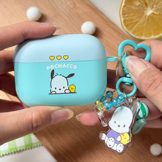 เคส pochacco sanrio airpods case ซานริโอ้ โปเชโกะ ของแท้ แอร์พอด 4 pro 3 ลิขสิทธิ์แท้ สีเขียว ฟ้า ลูกเจี๊ยบ pi-chans แถมพวงกุญแจ keyring มีตะขอห้อย กันรอยขีดข่วน แบรนด์ applesheep sheep ลายน่ารัก เคสโปเชโกะ โปชาโกะ