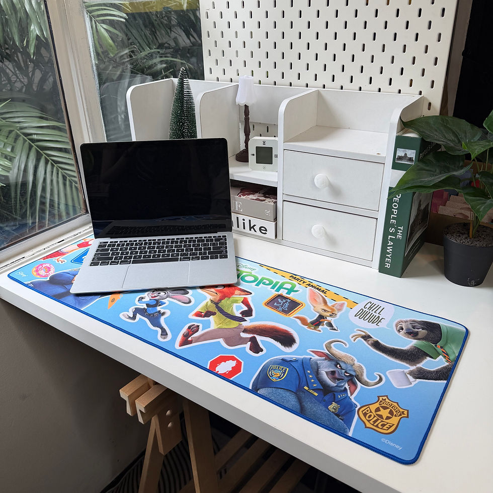 mouse pad หนัง zootopia ภาค 2 ลิขสิทธิ์แท้ disney แผ่นรองเมาส์ ผืนใหญ่ ซูโทเปีย ดิสนีย์ สีฟ้า เกมมิ่ง ตัวละคร คู่จิ้น nick & judy จิ้งจอก นิค กระต่าย จูดี้ officer clawhauser เสือ flash สลอธ มีม สล็อต finnick bogo gazelle mr.big 