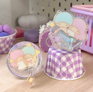 grip sanrio phone  Little Twin Stars KIKI  LALA  ลิตเติ้ล ทวิน สตาร์ ของแท้ magsafe แม่เหล็ก ลิขสิทธิ์แท้ หมุน เขย่า สี ม่วง น่ารัก