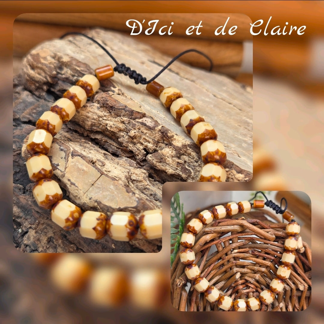 Bracelet 21 perles de verre