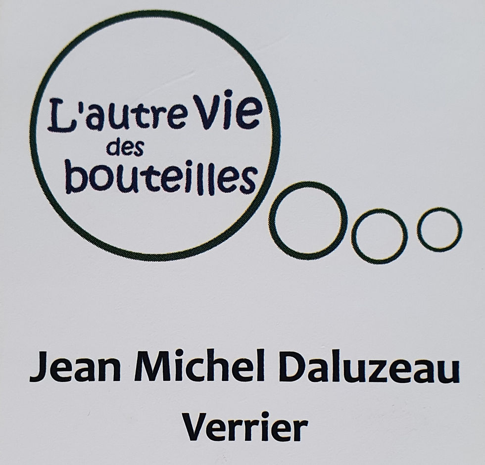 Miniature : L'autre Vie des bouteilles, Jean Michel Daluzeau, Verrier. Affiche de présentation D'Ici et de Claire.