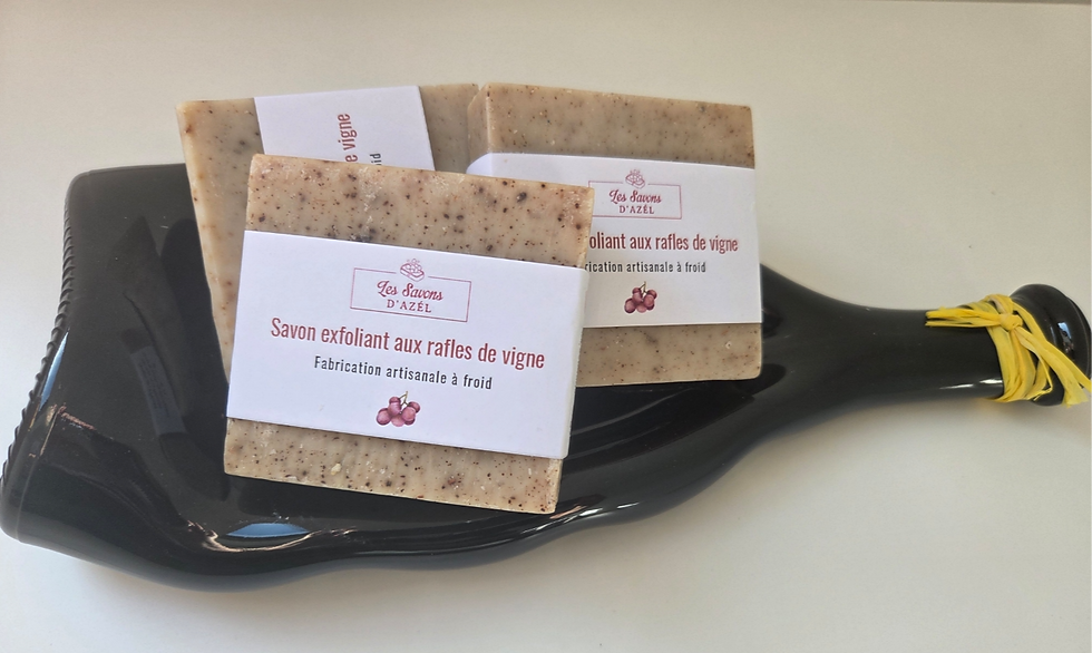 Miniature : savons exfoliant aux rafles de vigne