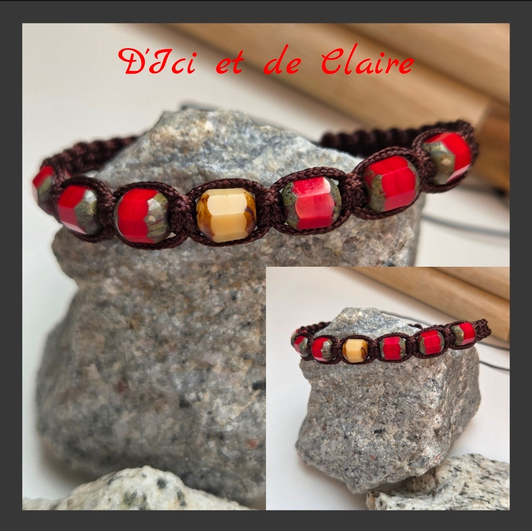 Bracelet Shamballa 7 perles de verre