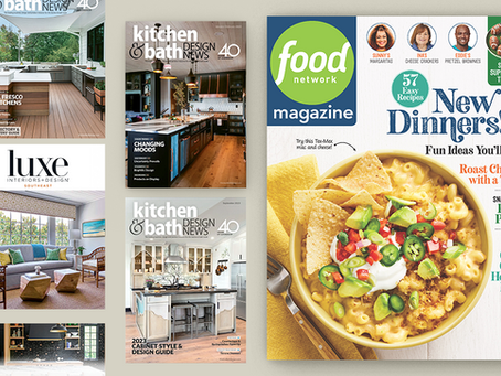 Luxury kitchen design media recognizes Bluebell Fine Cabinetry & Design