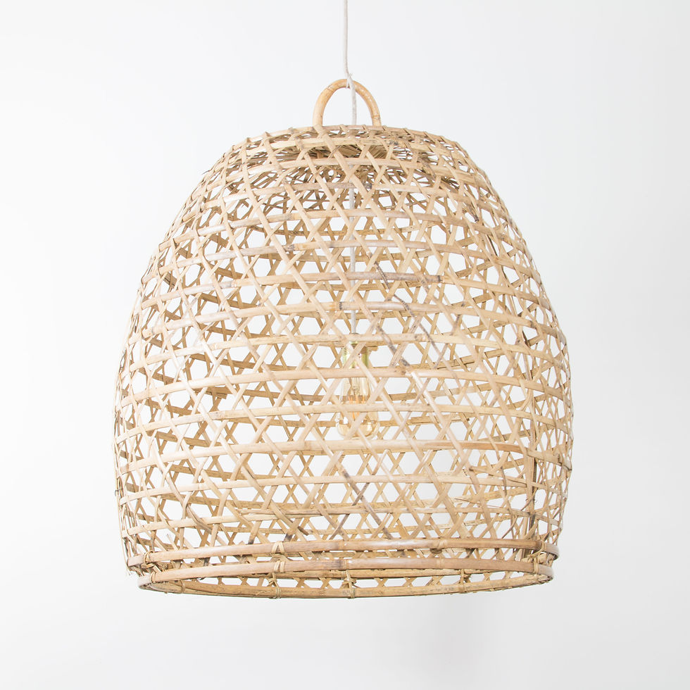 Miniatura: lampara bambu colgante