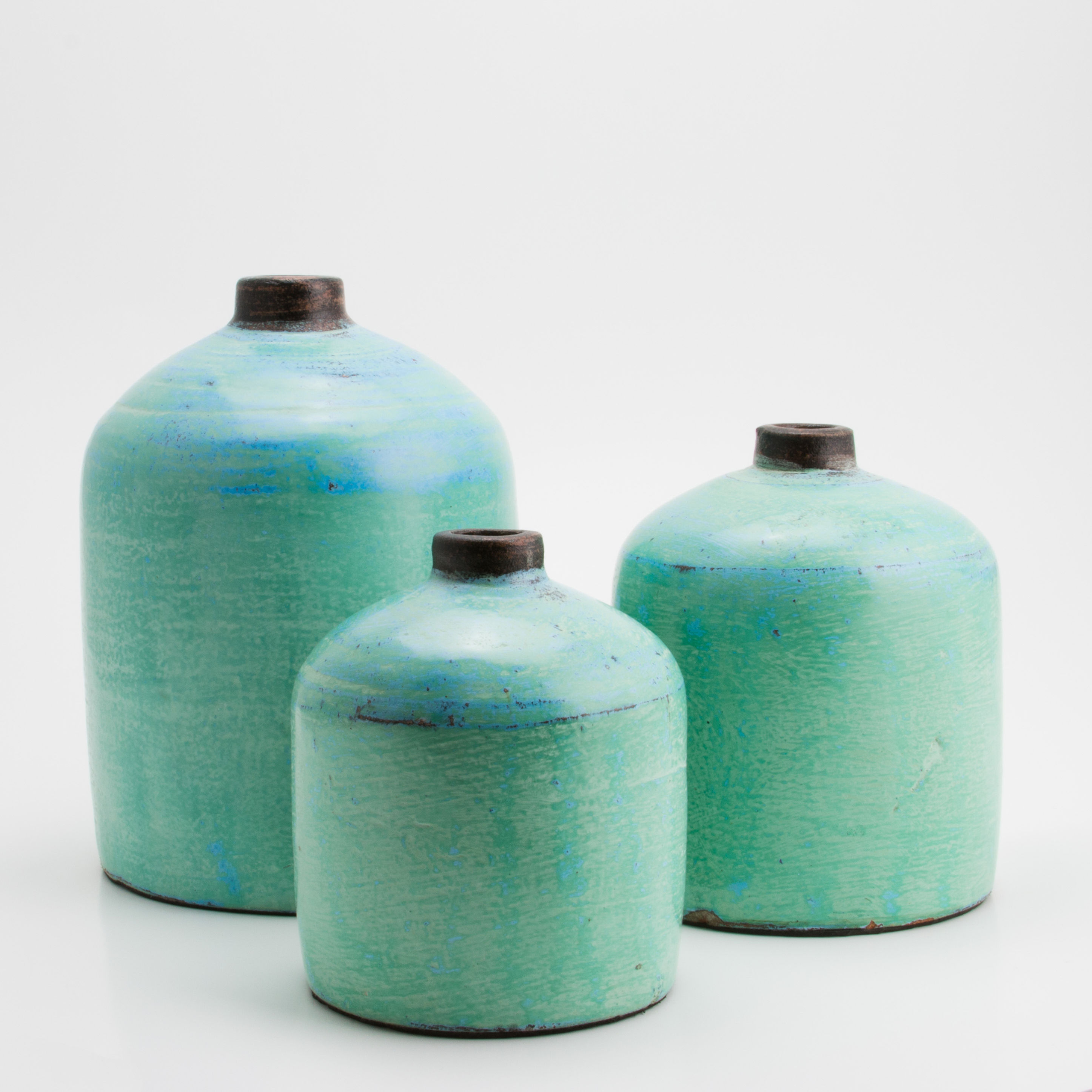 Jarrones turquesa diferentes tamaños marca Balik Singular Design