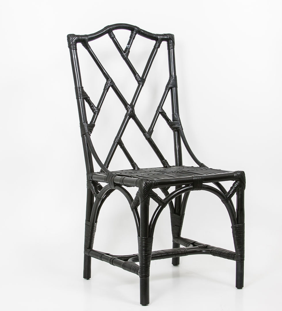 Miniatura: silla chippendale color negro