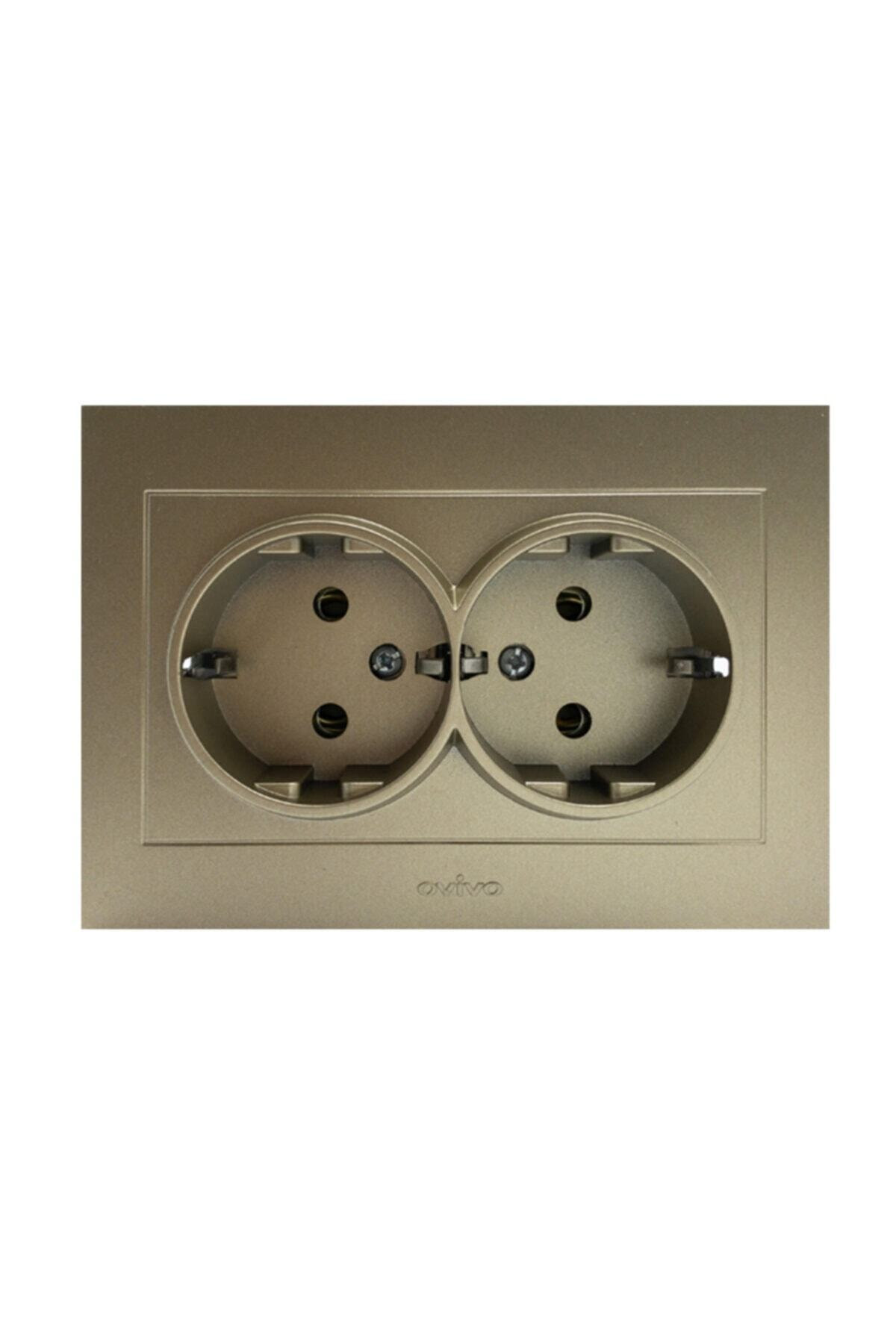 Asyagrup Ovivo Grano Titanyum �kili Toprakl� Priz