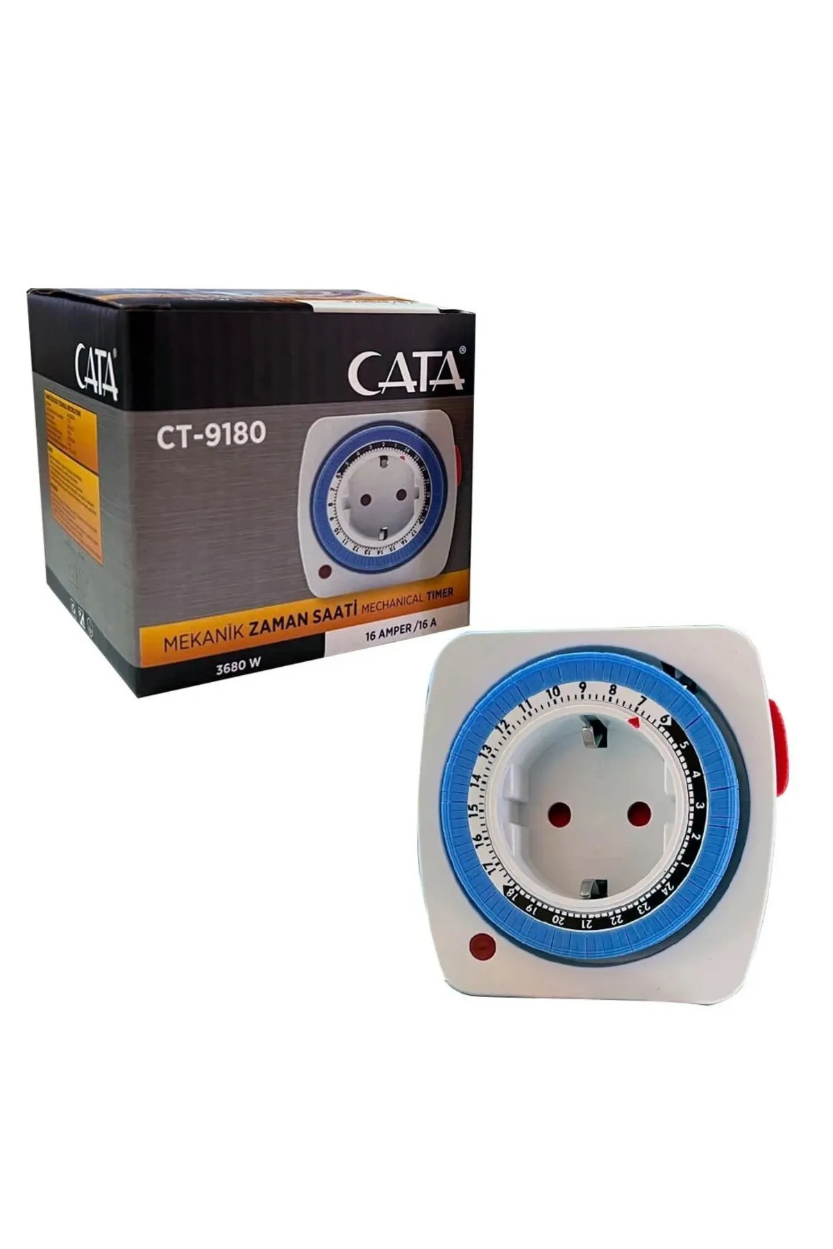 Ct-9180 Zaman Ayarl� Priz Mekanik Ayarlanabilir Timer Saati 3680W