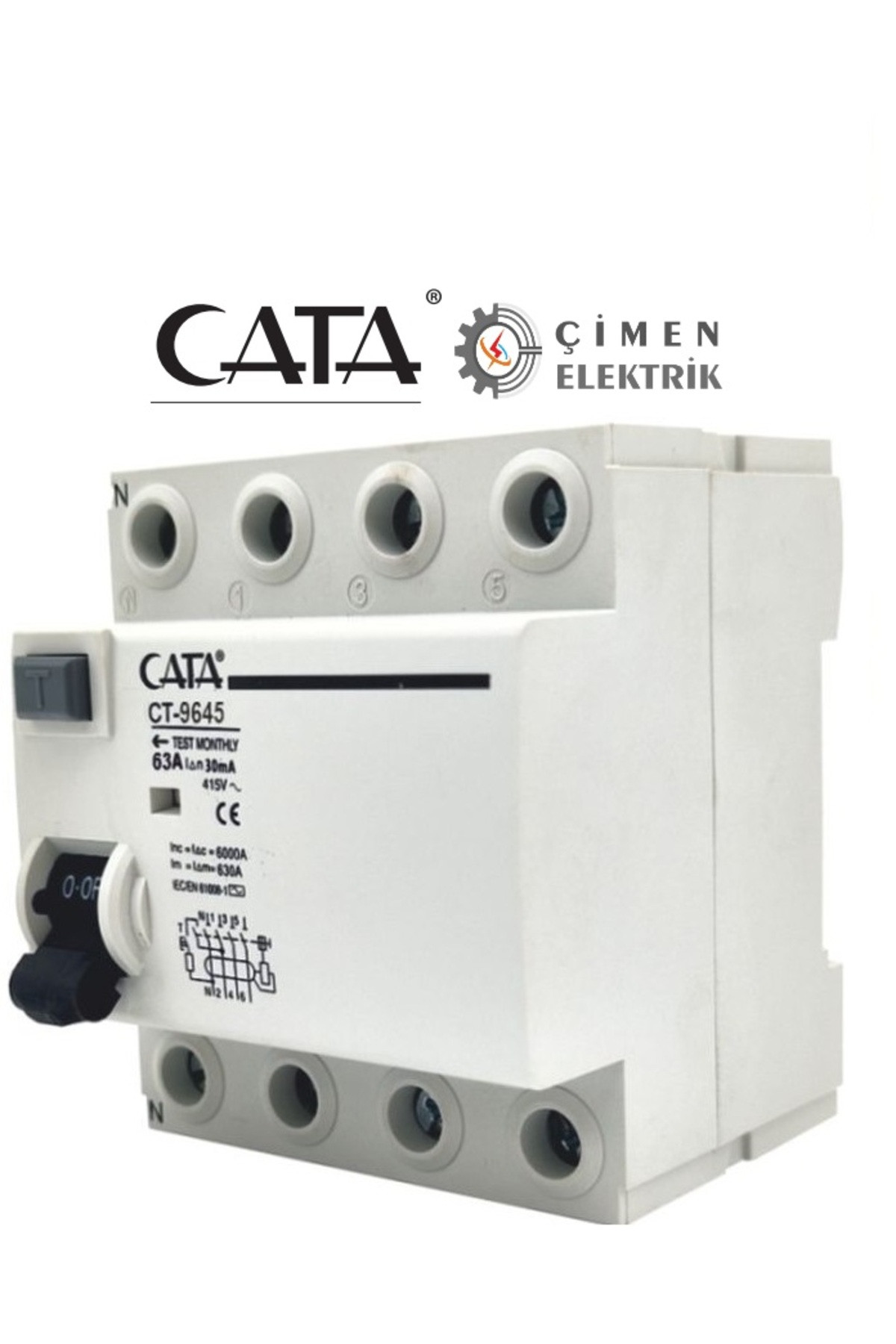Ct 9645 4x63a 300ma 6ka Trifaze Ka�ak Ak�m R�lesi