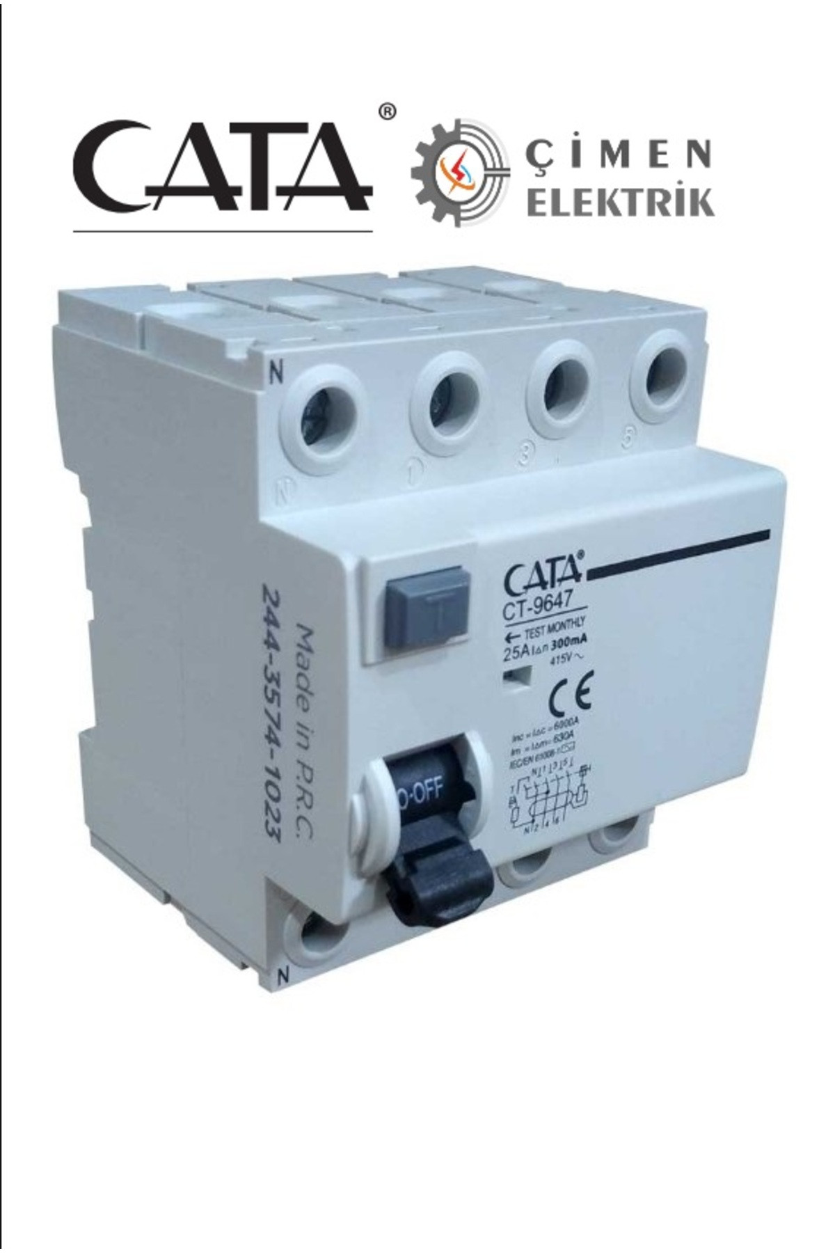 Ct 9647 4x25a 6ka 300ma Trifaze Ka�ak Ak�m R�lesi