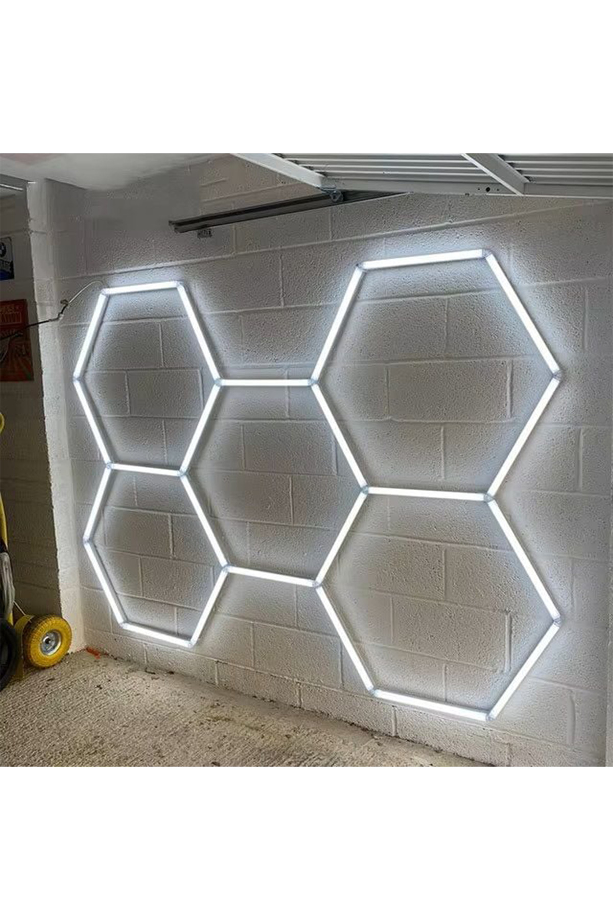 CT-9082 Anzer LED Lineer hexagon alt�gen showroom lambas� Armat�r Beyaz I��k 360