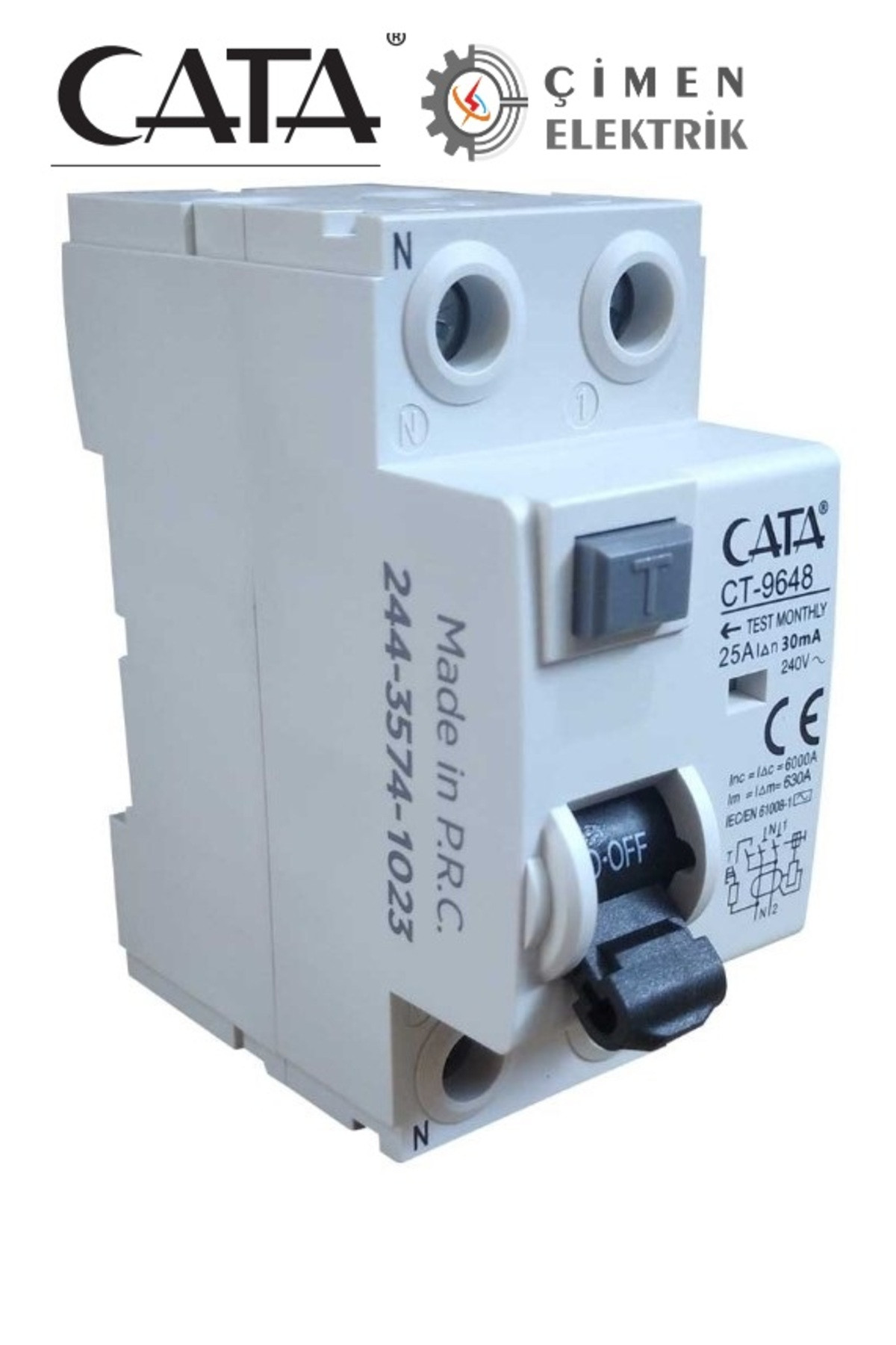 Ct 9648 2x25a 30ma 6ka Monofaze Ka�ak Ak�m R�lesi