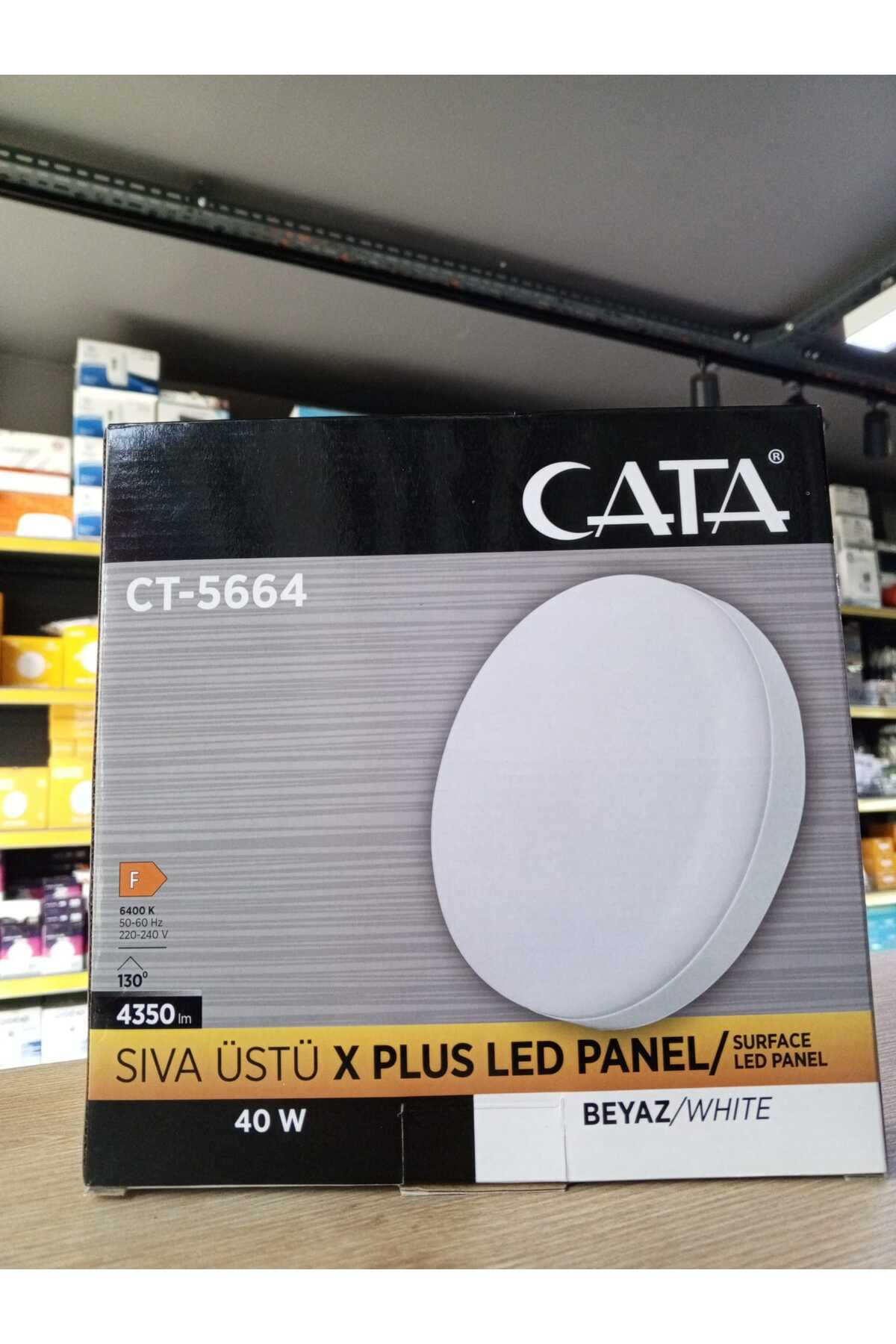 Ct-5664 40 Watt S�va �st� Yuvarlak Xplus Ayarlanabilir Led Panel Beyaz I��k