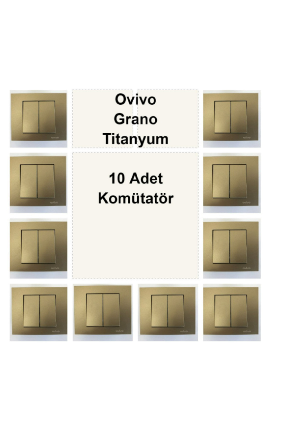 Ovivo Titanyum Kom�tat�r ( ikili anahtar ) - 10 Adet
