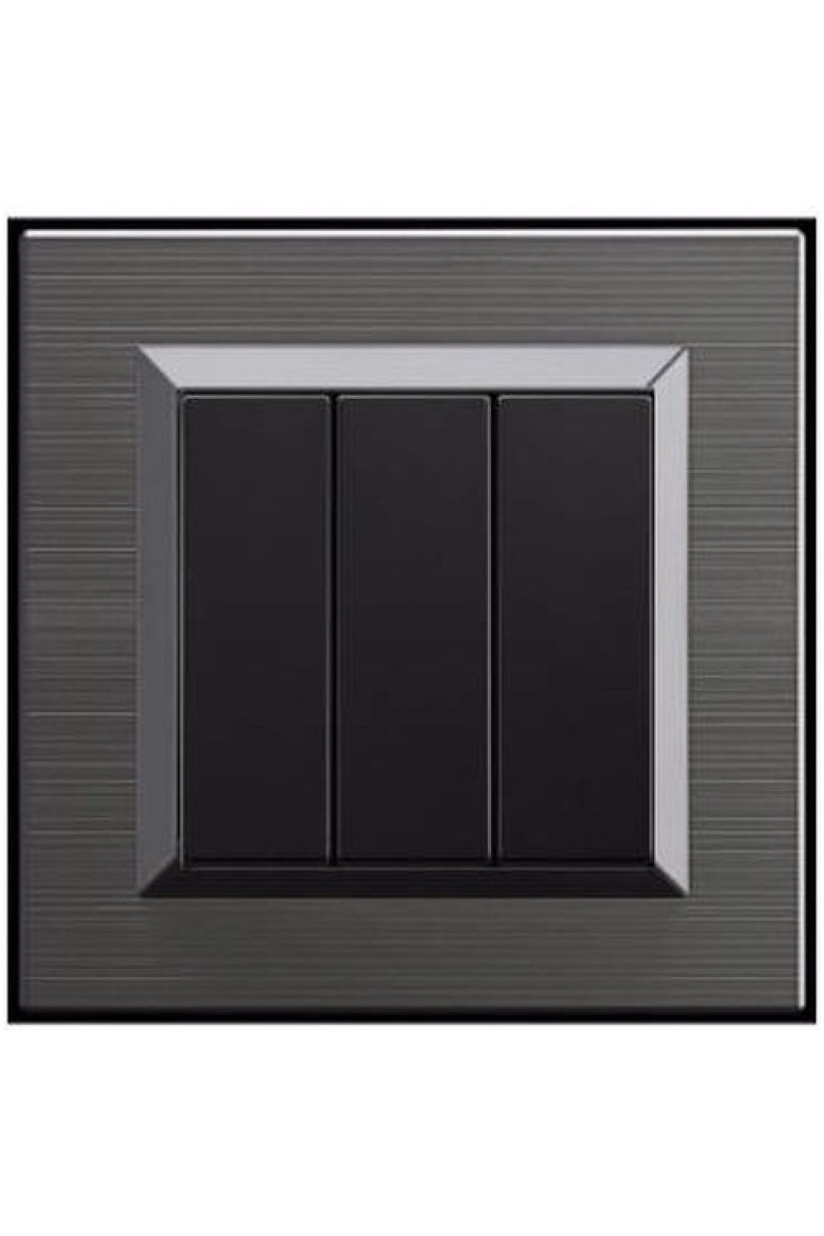 Ovivo Quantum Manyetik Gri+Siyah ��l� Anahtar + �er�eve Dahil - 1 Adet