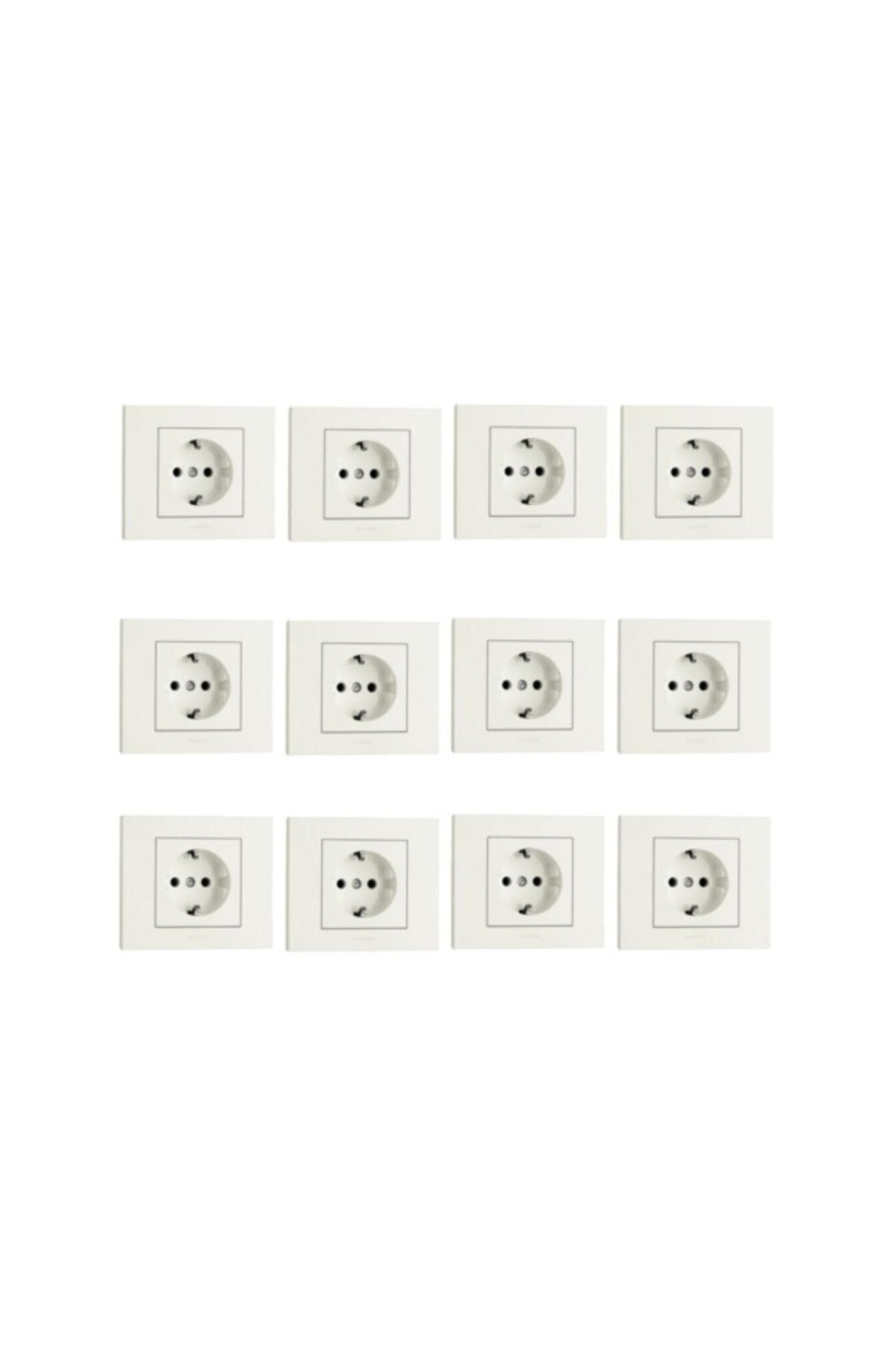 12 Adet Ovivo Grano Beyaz Toprakl� Priz (�ER�EVE DAH�L)