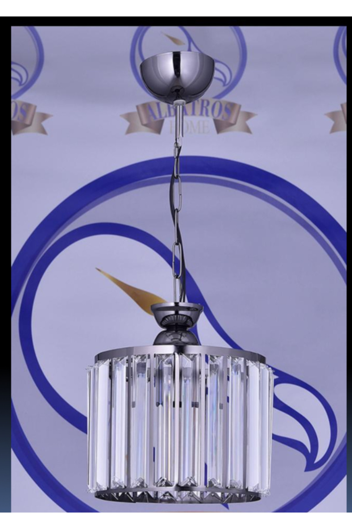 Tekli Kristal avize a�elya Krom