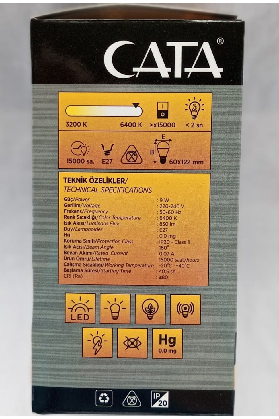 الصورة المصغرة: Şarjlı Led Ampül Ct-4229 (10 ADET)
