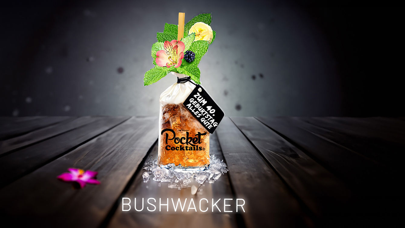 Geschenk zum 40. Geburtstag für Männer. Party Geschenkidee personalisierte Cocktails mit Geburtstagswünschen frisch und trinkfertig in Wien & Niederösterreich für private Party liefern lassen