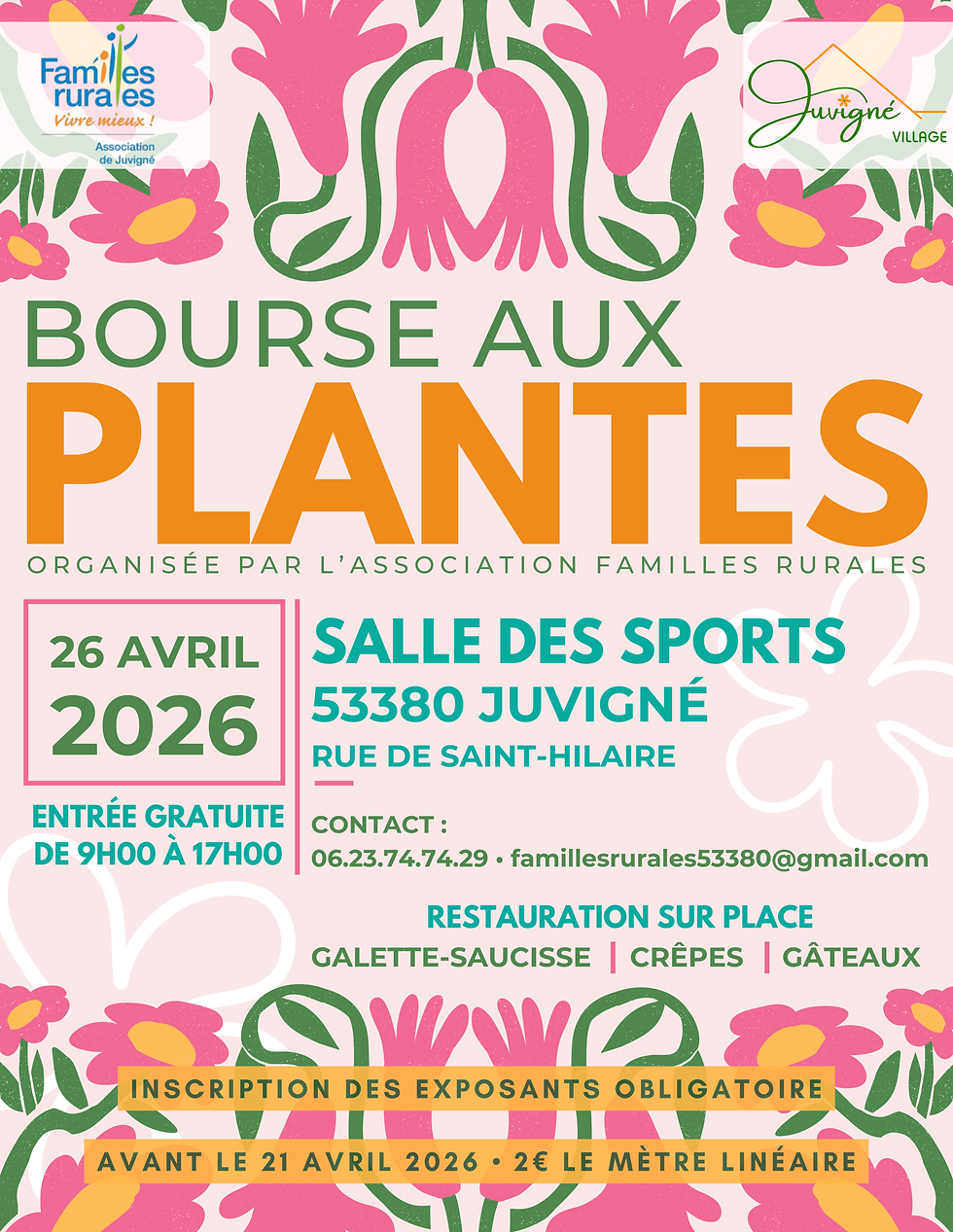 Bourse aux Plantes à Juvigné – Dimanche 26 avril 2026