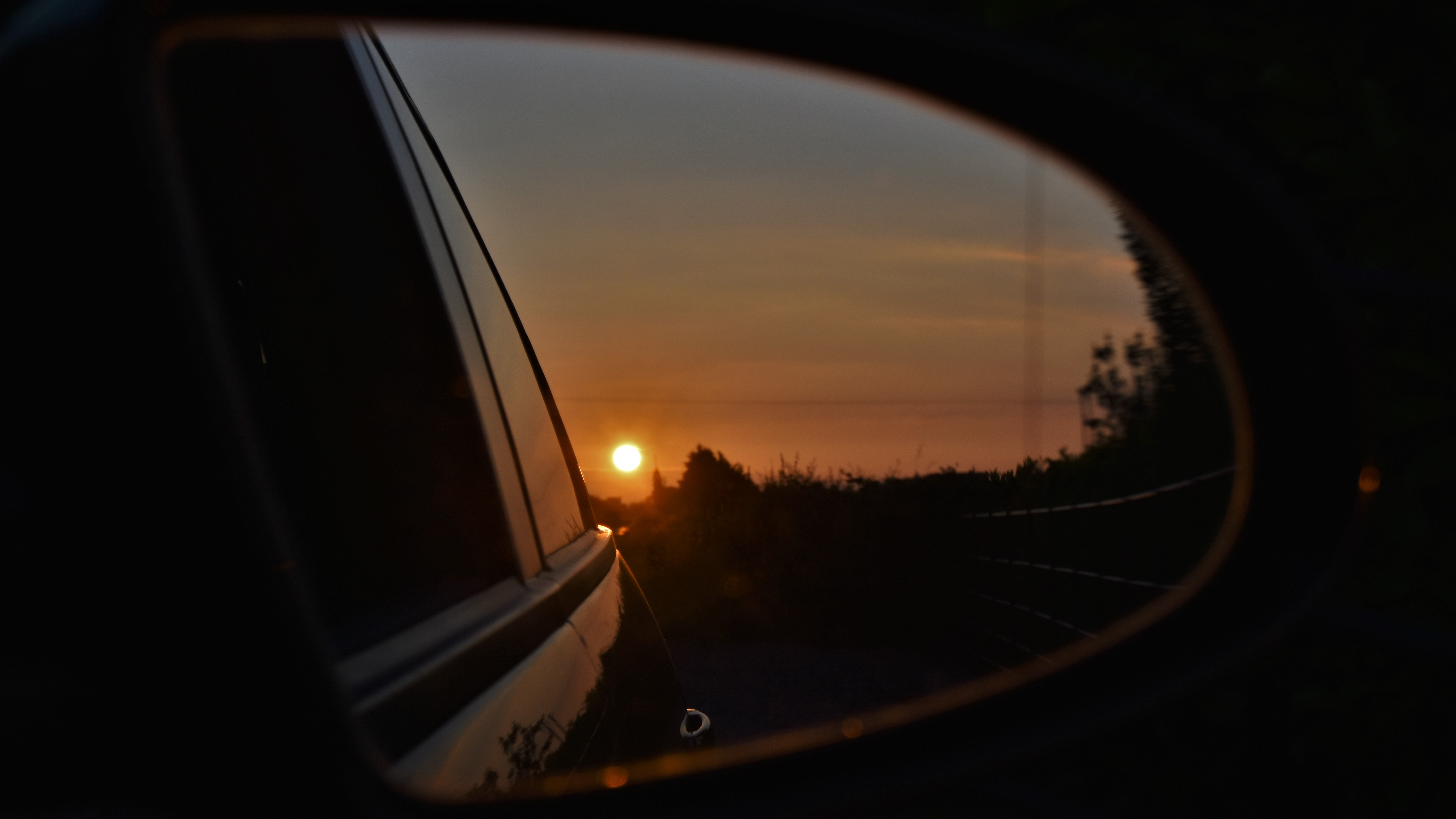 looking at the sun behind