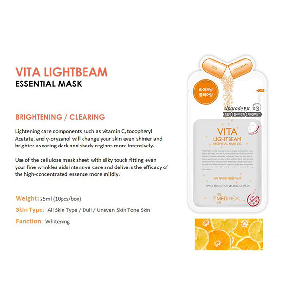 Thumbnail: Mediheal Vita Light Beam Essential Mask(1EA/ 3EA)