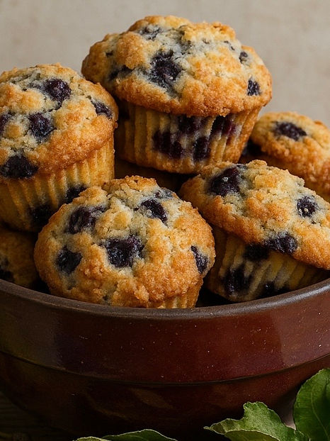 Bakery-style Blueberry Muffins 