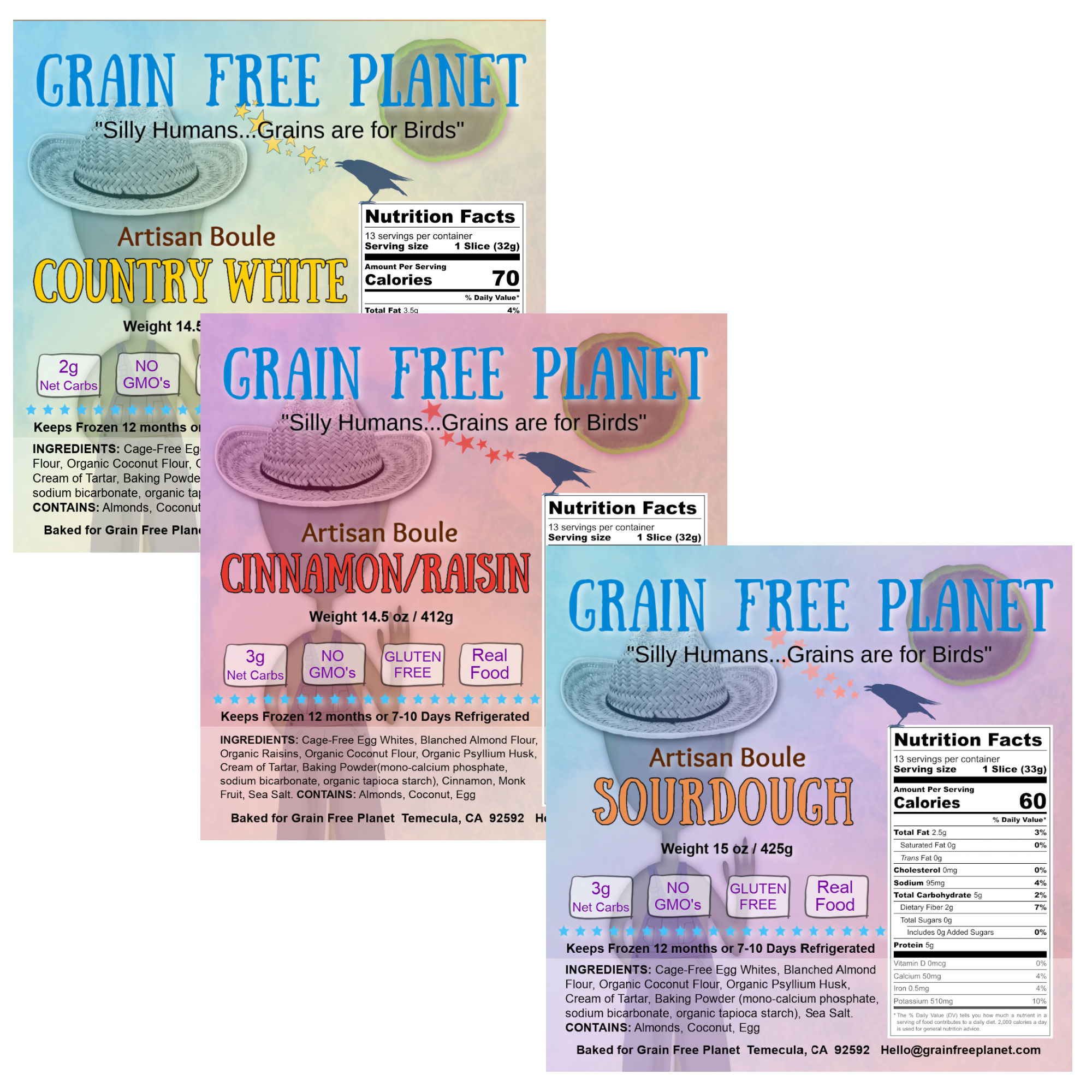 Artisan Boule Variety 3 Pack