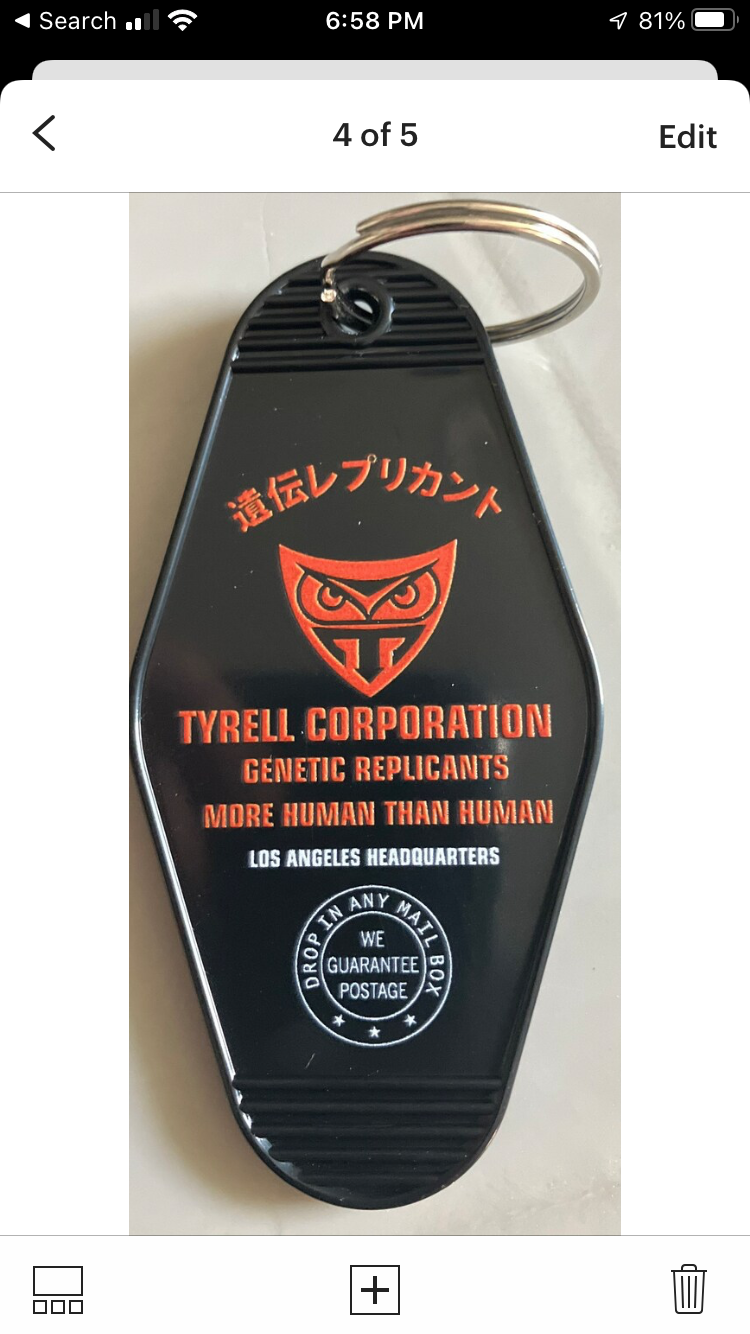 Thumbnail: BLADE RUNNER TYRELL Corporation inspired keytag
