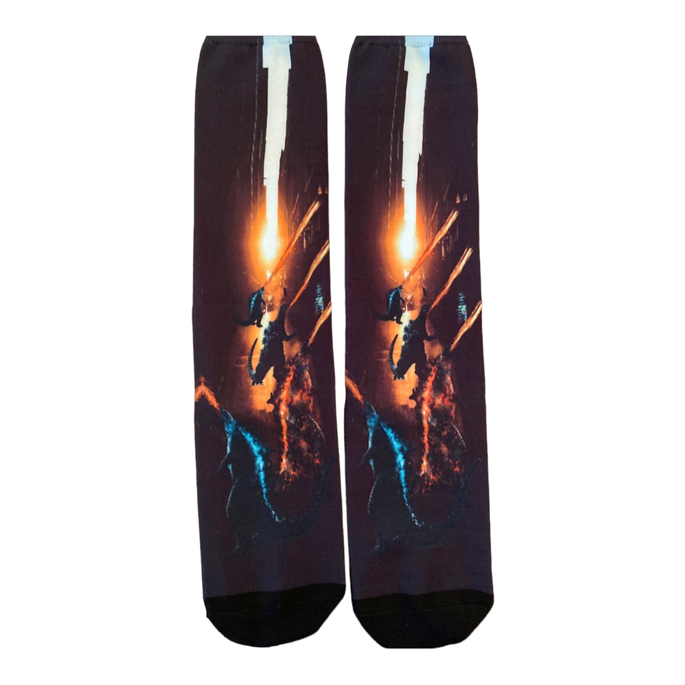 Thumbnail: NEW! GODZILLA Horror Movie inspired crew socks